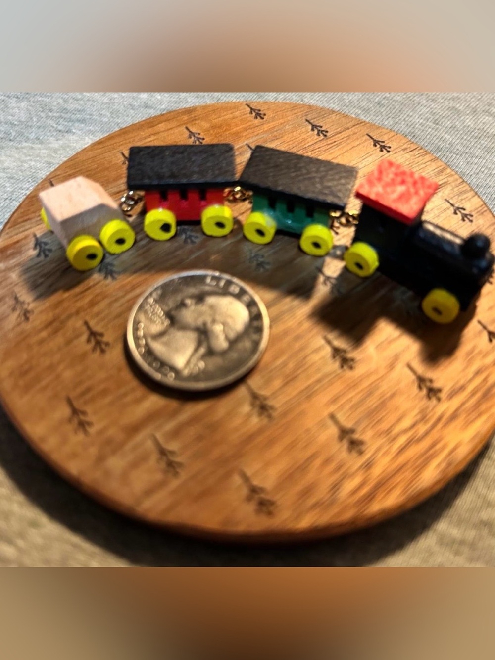 Tiny wooden train